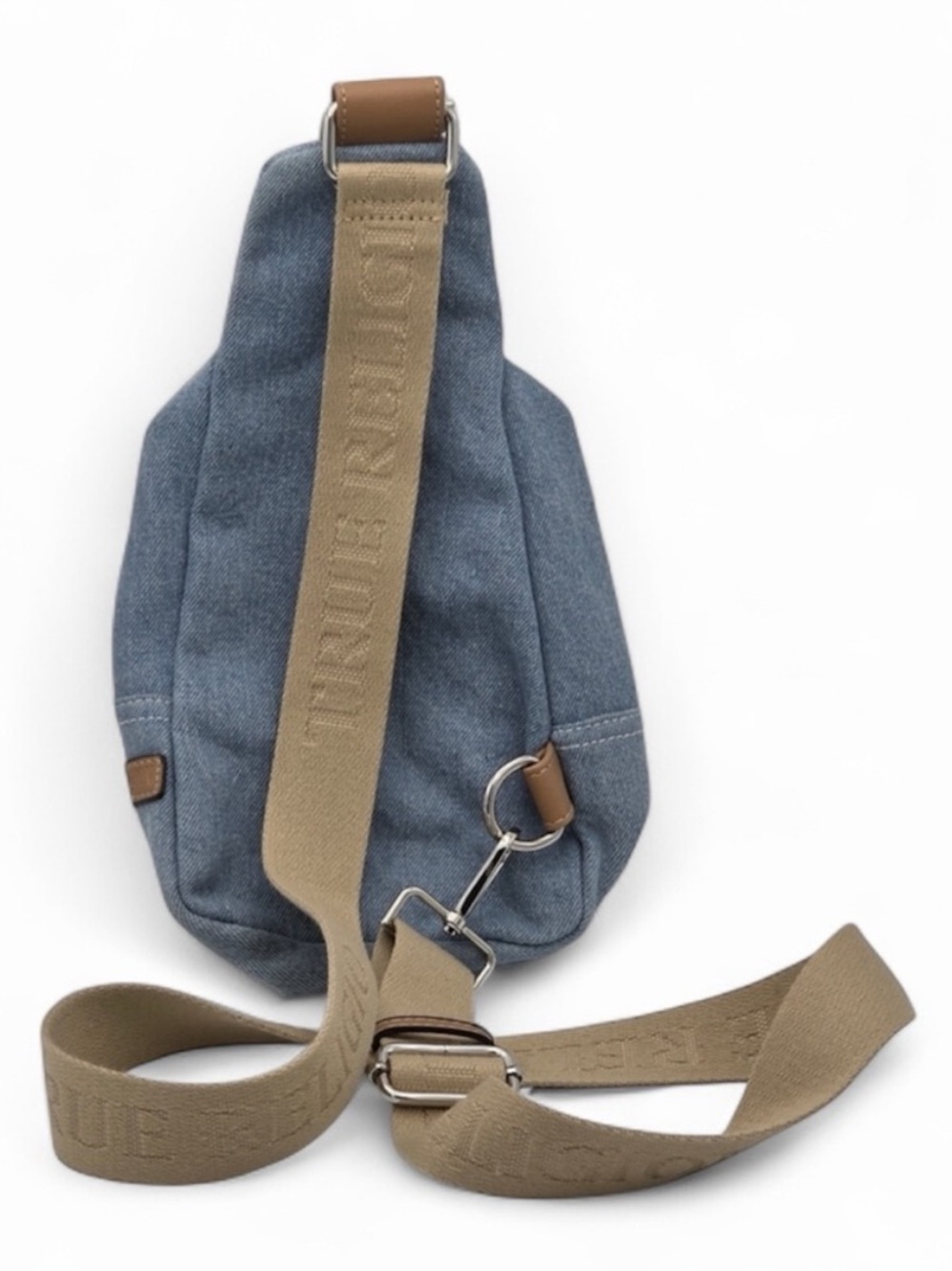 True Religion horse shoe denim crossbody bag / purse. - Picture 2 of 7